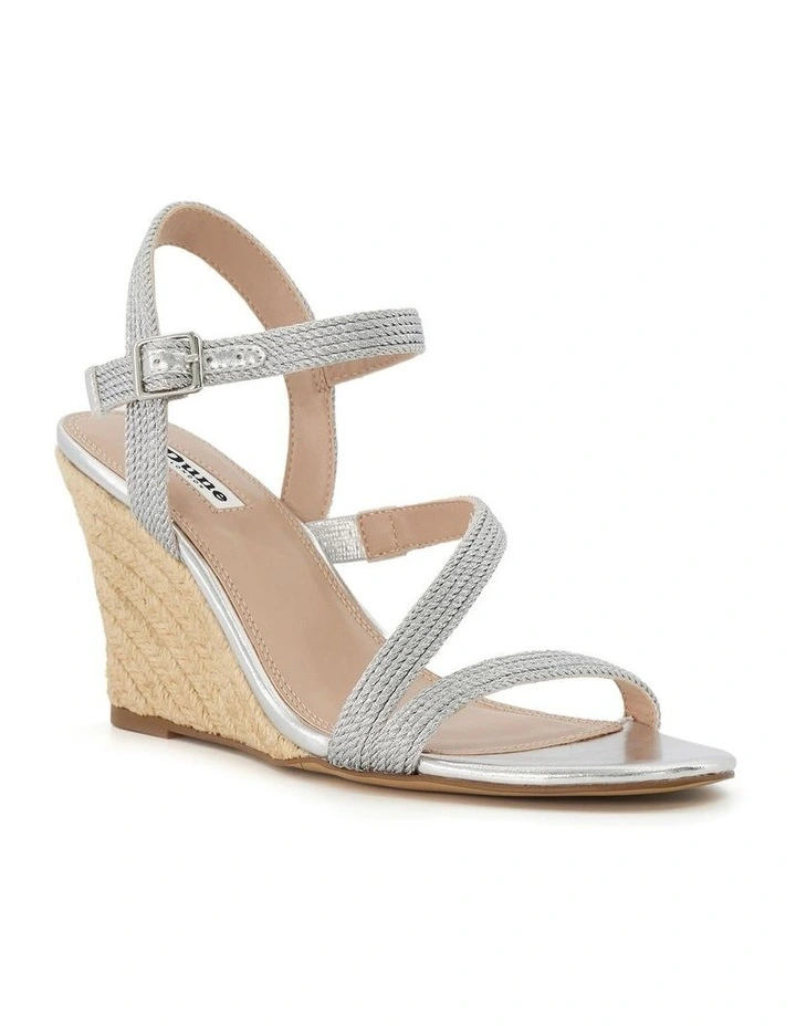 Kaia Wedge Sandal in Silver