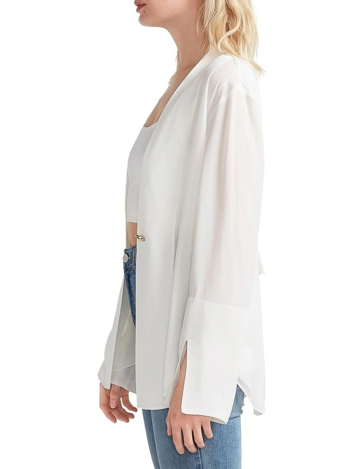 Sheer Genius Lightweight Blazer in White