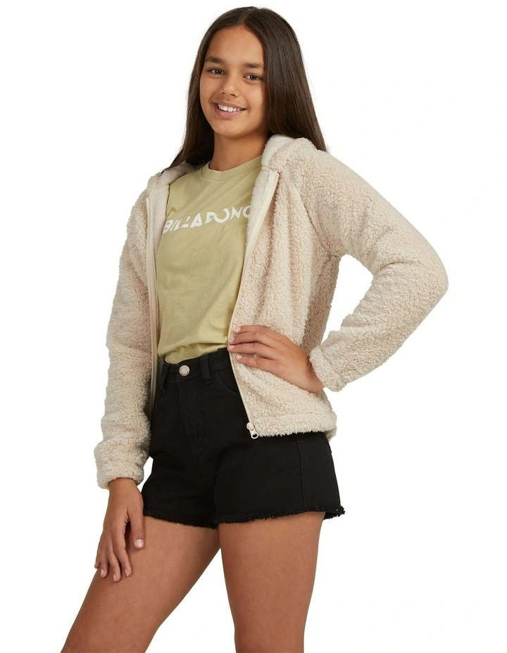 Keep Cozy Zip Up Jumper in Beige