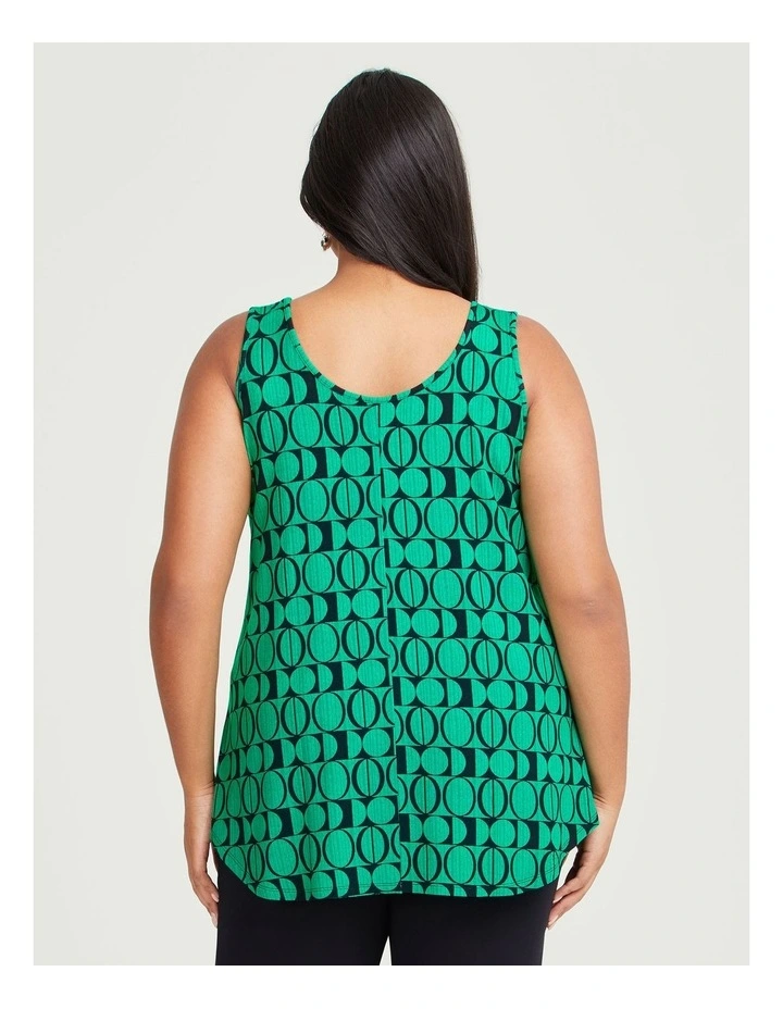 Natural Iris Tank in Black/green