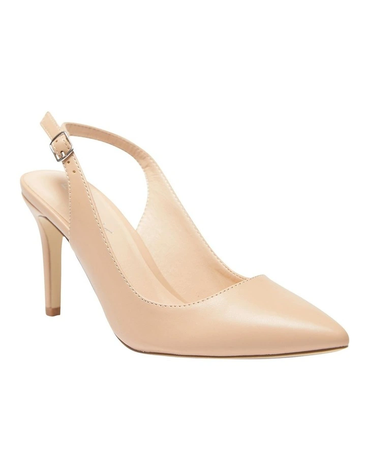 Whiz Heeled Shoes In Nude Smooth