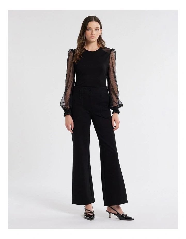 Fern Ponte Pant in Black