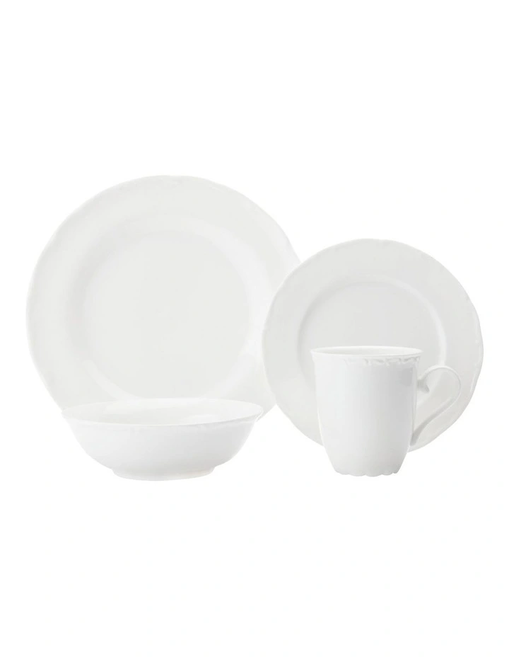 Florence Dinner Set Gift Boxed 16 Piece in Casual White