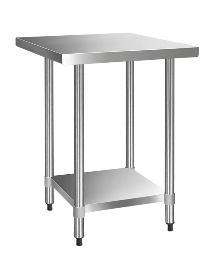 760x760mm Commercial Stainless Steel Kitchen Bench 430 Food Prep Table