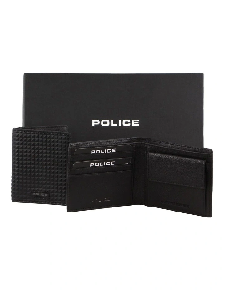 Leather Wallet Gift Set in Black