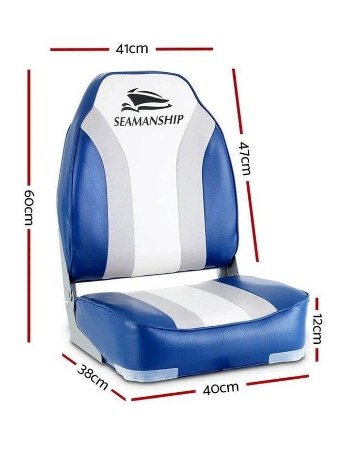 Seamanship Folding Boat Seats Set Of 2 In Blue