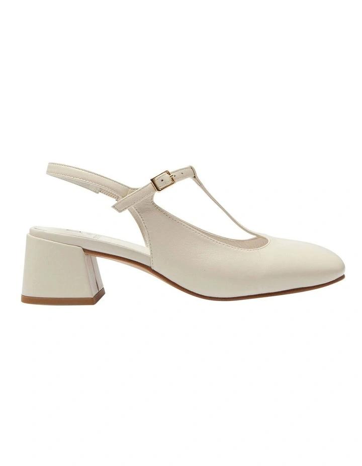 Lotus Heeled Shoes in Ivory Glove