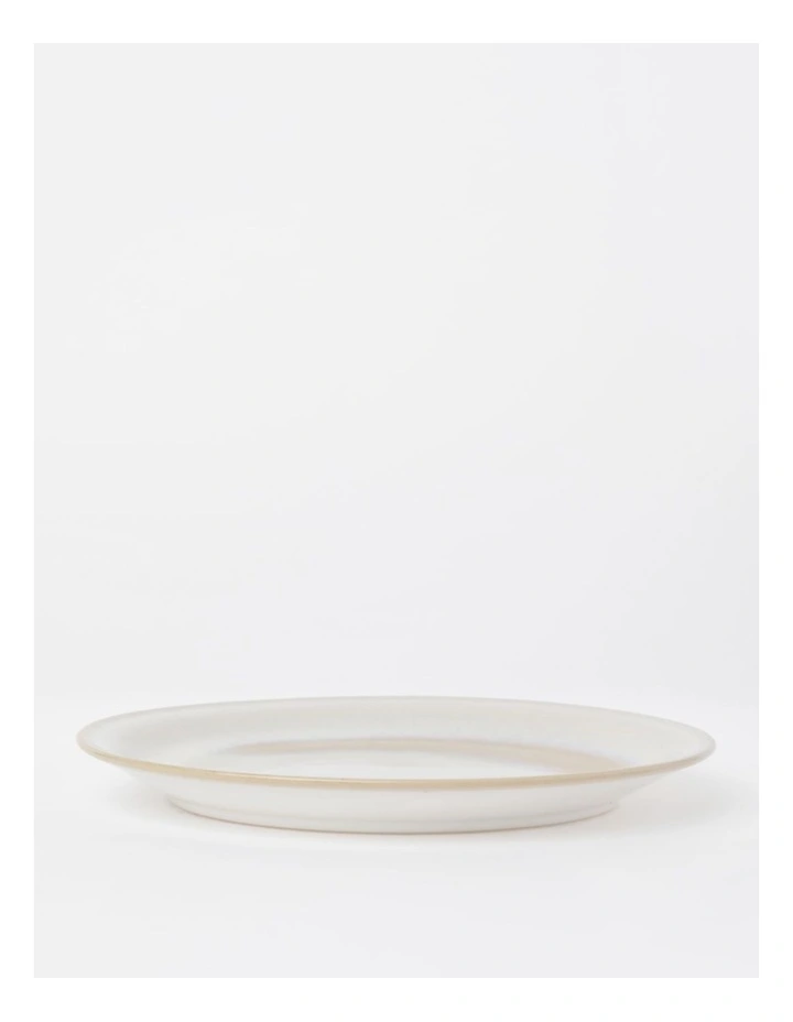 Moon White Dinner Plate Reactive Glaze