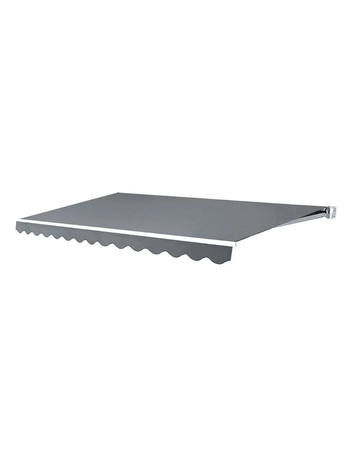 Retractable Folding Arm Awning Motorised Sunshade 3x2.5M in Pearl Grey