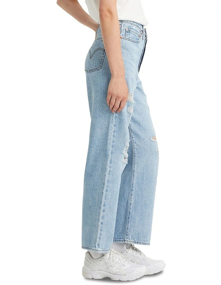 Ribcage Straight Ankle Jeans in Blue