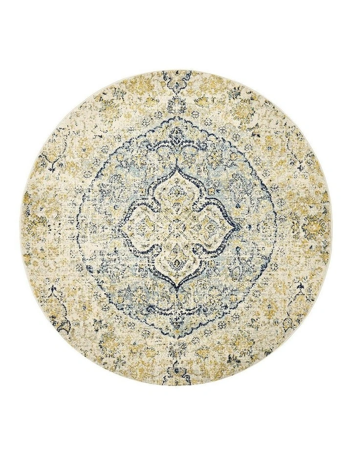 Museum Tyler Sky Blue Round Rug