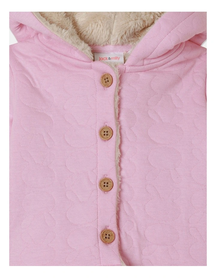 Dylan Bunny Quilted Jacket In Light Pink