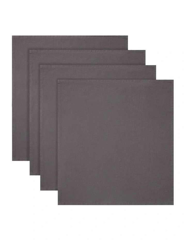 Classics Cotton Napkin Set of 4 45x45cm in Charcoal