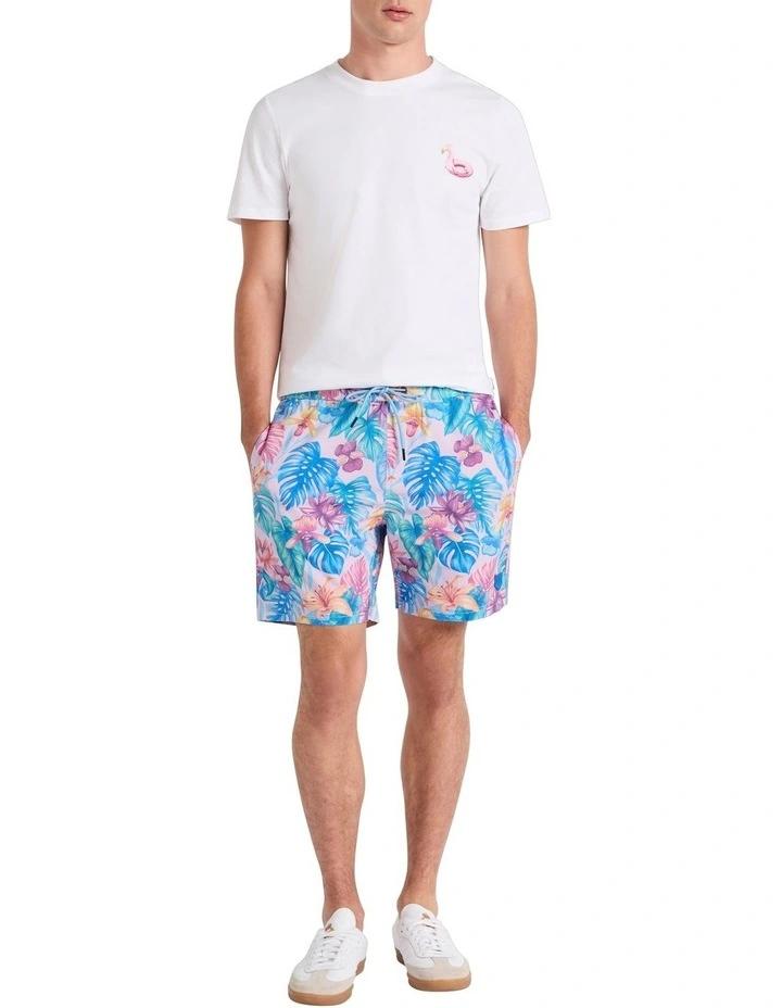 Heat Wave Swim Shorts in Pink Multi