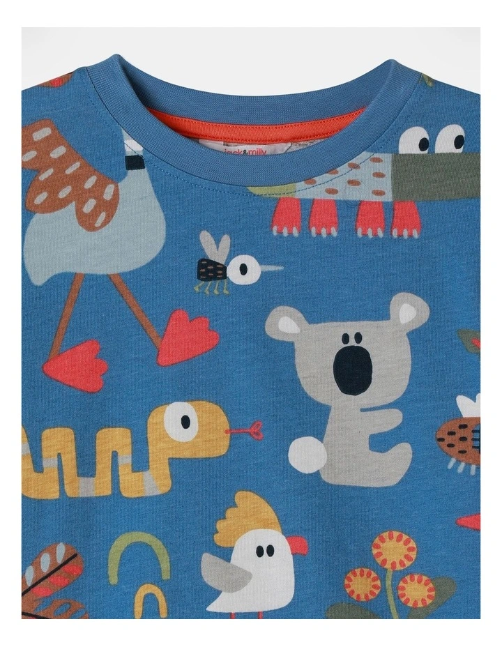 Rocket Knit T-Shirt in Blue
