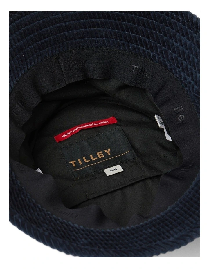 Italian Corduroy T1 Bucket Hat in Navy