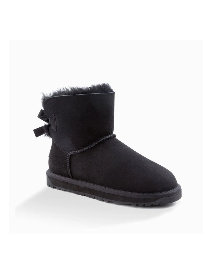 Classic Water Resistant Mini Bailey Bow Boots in Black