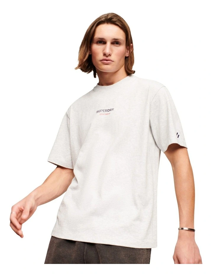 Sportswear Logo Loose Tee in Cadet Grey Marl