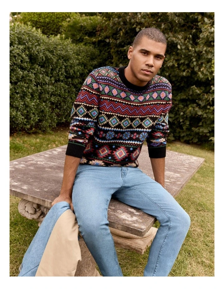 Toxic Rain Pullover Knit in Multicolour