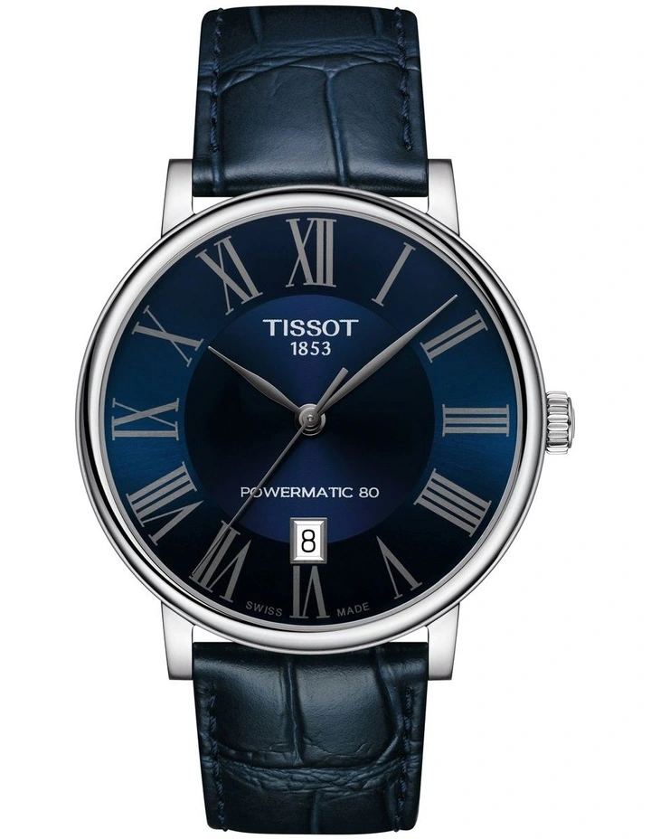 Carson Premium Powermatic 80 T1224071604300 Automatic Watch in Blue