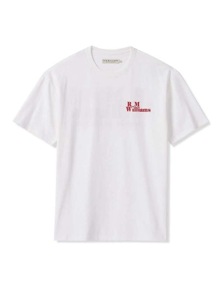 Quality T-shirt in White/Red