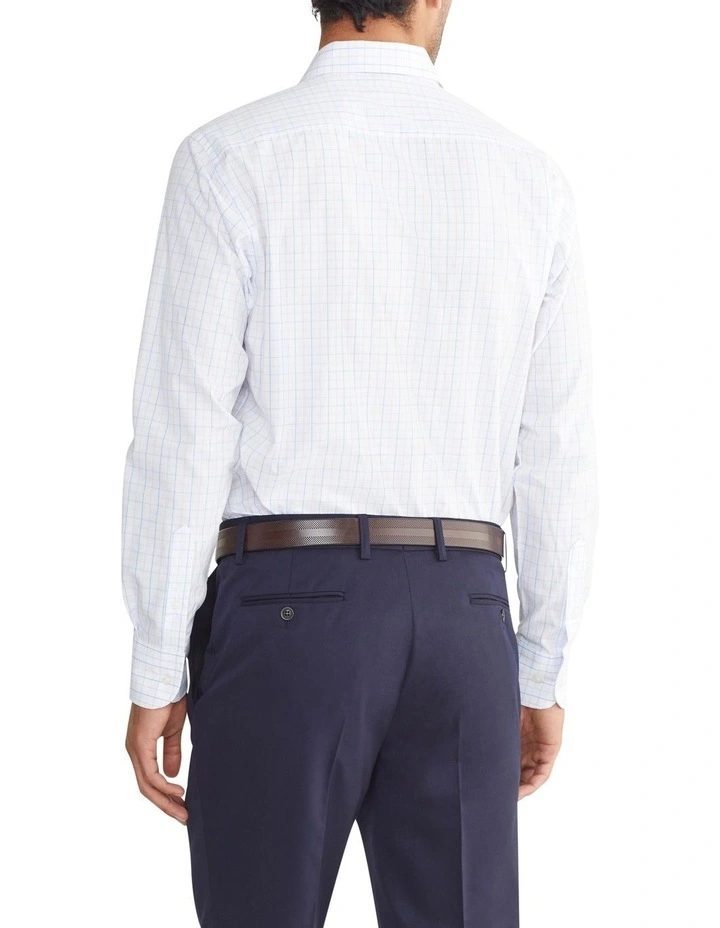 Tailored 2 Colour Large Check Shirt in Lilac