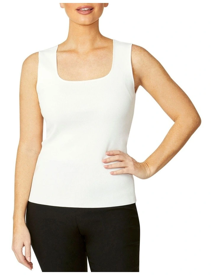 Milano Knit Tank Top in Ivory