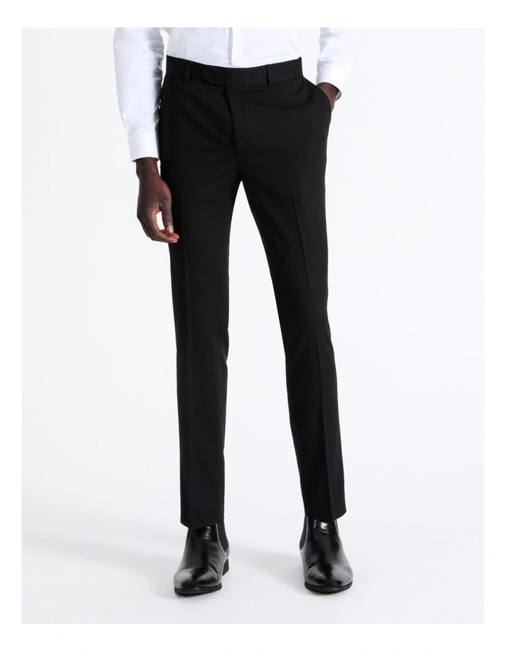 Slim Plain Trouser in Black