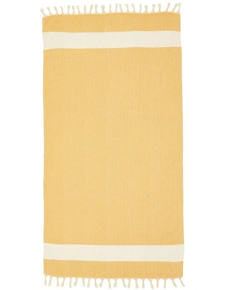 Zig Zag Turkish Towel in Yellow