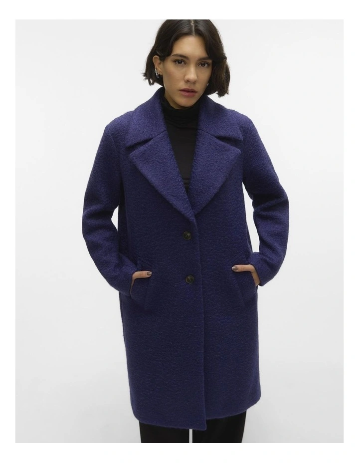 Manny Teddy Coat in Blue