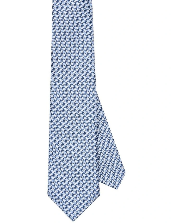 Dobby Plain Tie in Blue