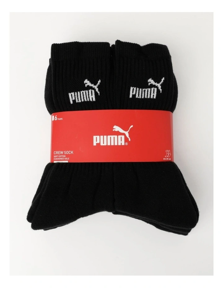 Sport Elements Crew Socks 6 Pack in Black