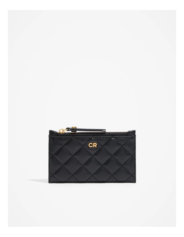 Quilted Credit Card Purse in Black