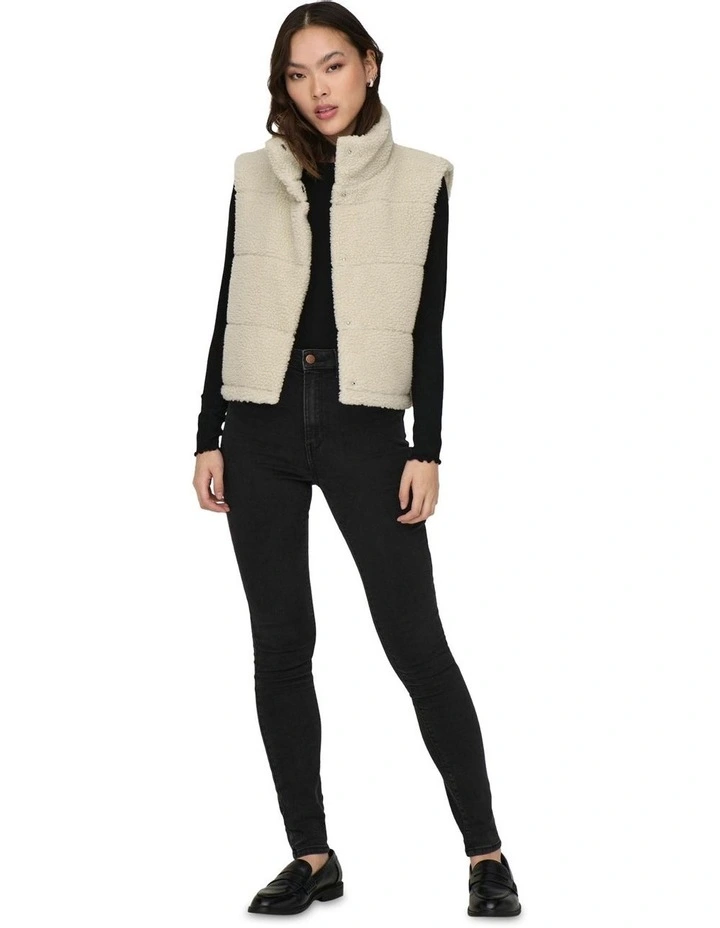 Sandra Teddy Waistcoat in Stone