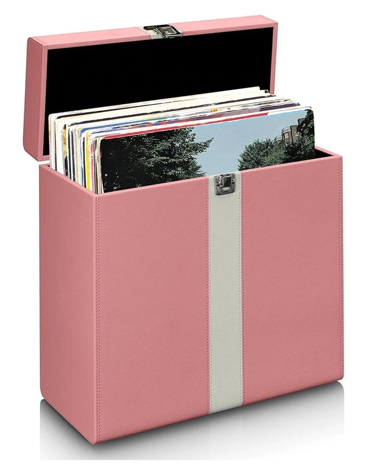 Vintage Record Long Play Case in Pink