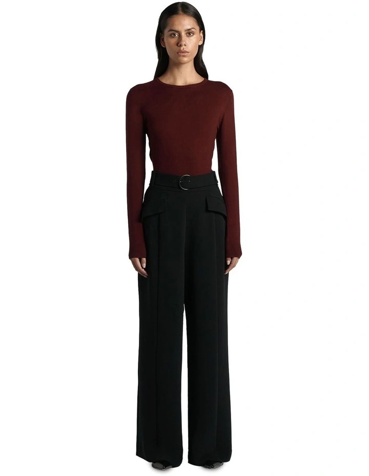Crew Neck Knit in Wine