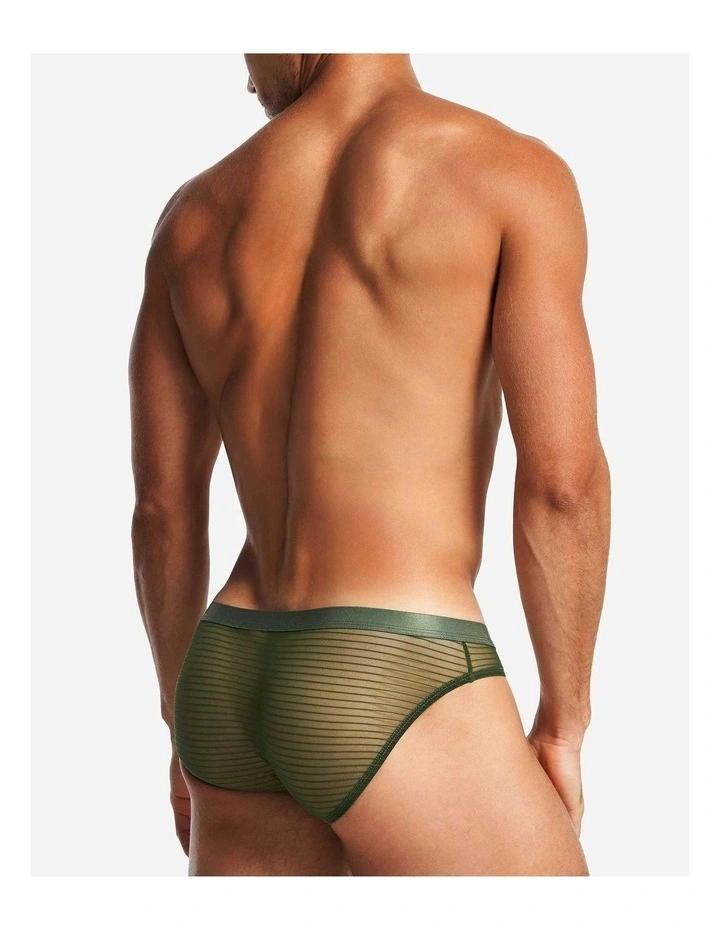Manuel Sheer Bikini Brief in Verde