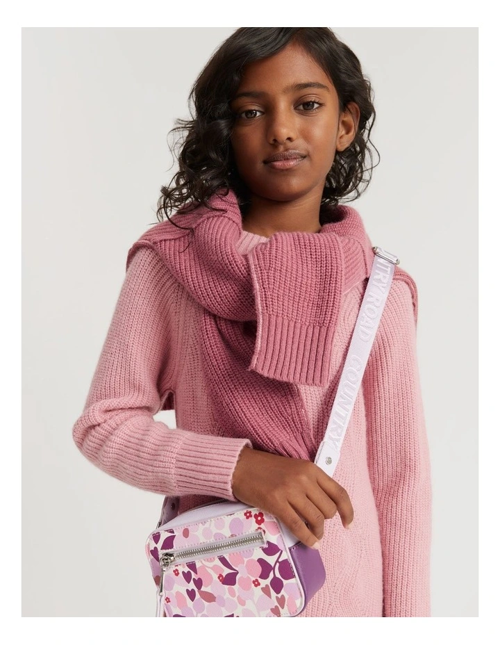 Logo Crossbody Bag in Lilac Multi