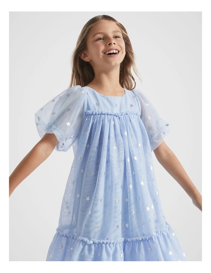 Star Dress in Soft Blue