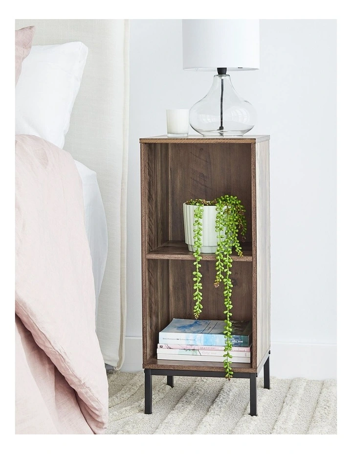 Cuba 30cm Side Table in Walnut Black