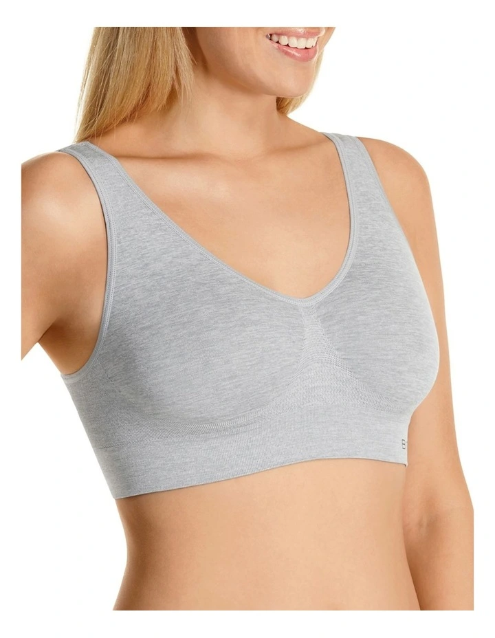 Seamless Comfy Crop Bra in Grey