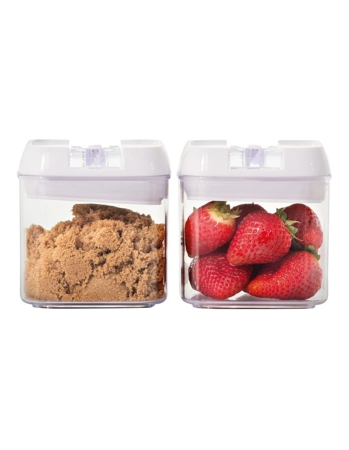Airtight Food Canister 500ml Set of 2 in White