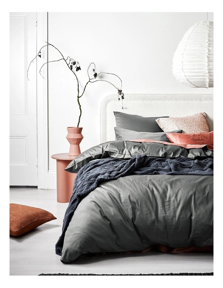 Halo Organic Sateen Bedlinen Range in Shadow