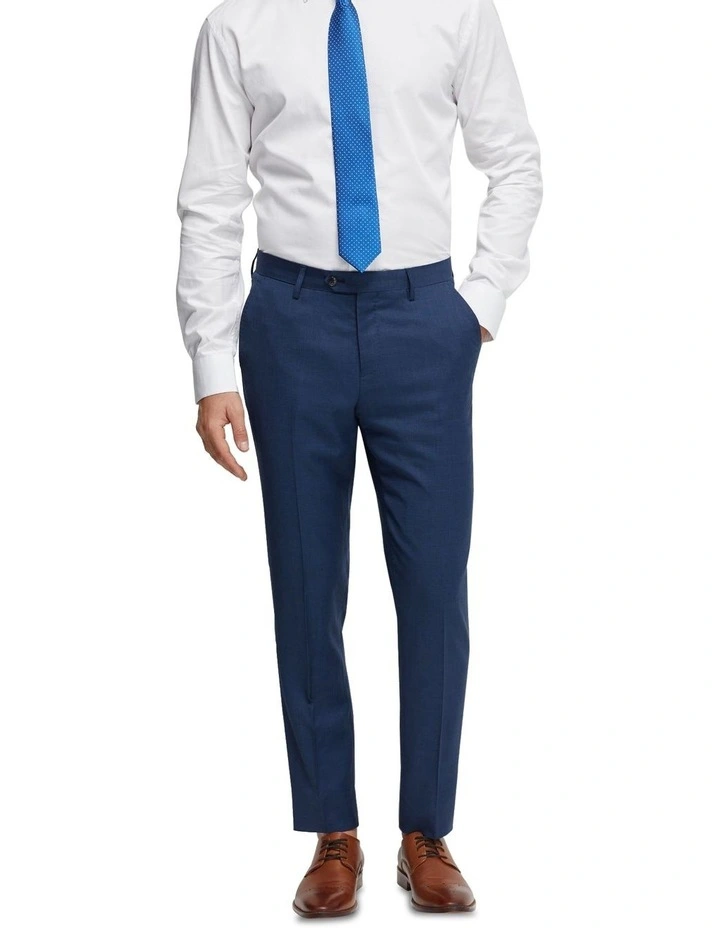 Bryon Wool Suit Trousers in Blue