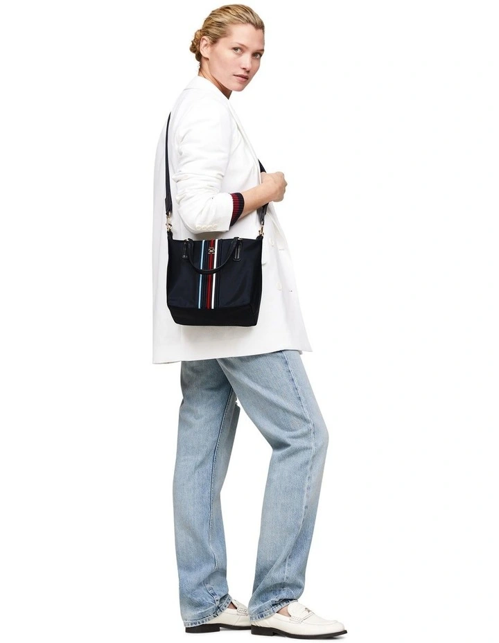 Poppy Small Corp Tote Bag in Space Blue