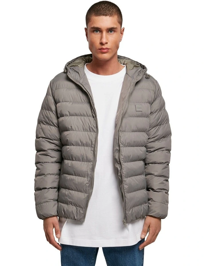 Hooded Bubble Jacket in Grey