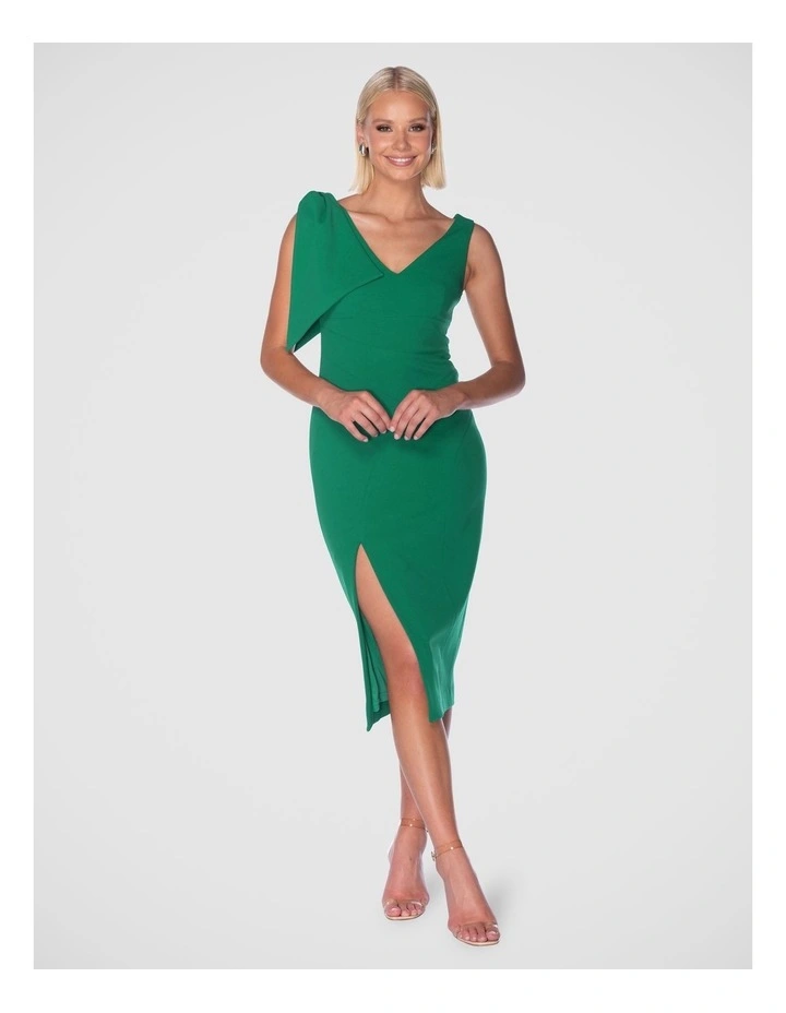 Chasity Midi Dress in Green