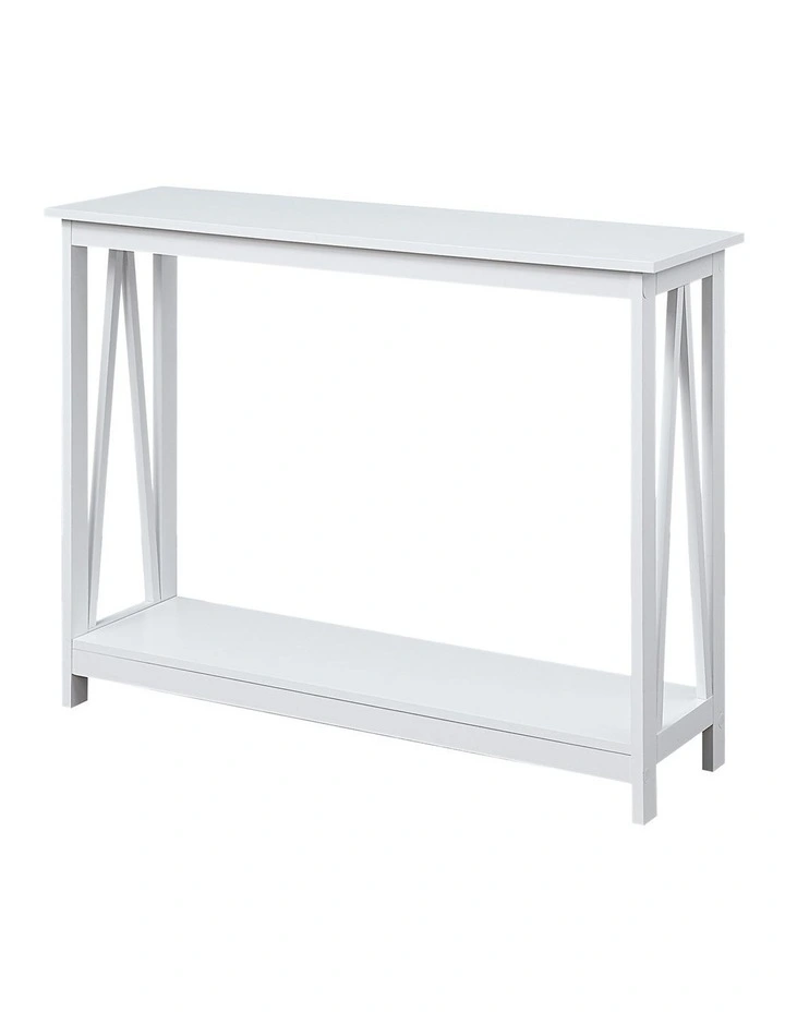 Sarantino Grace A-Frame Console Table in White