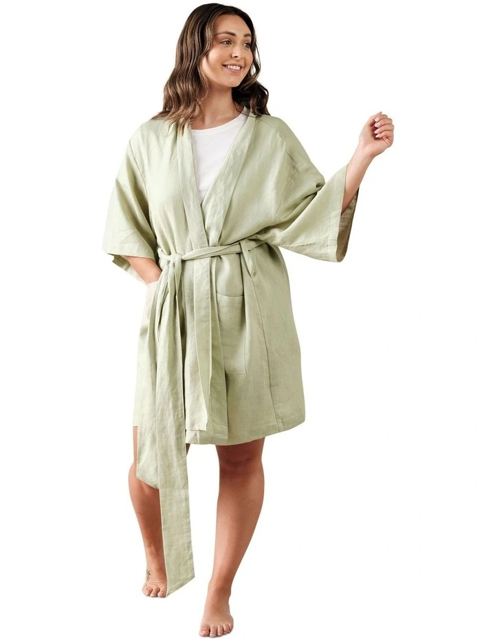 Nimes Short Robe in Wasabi