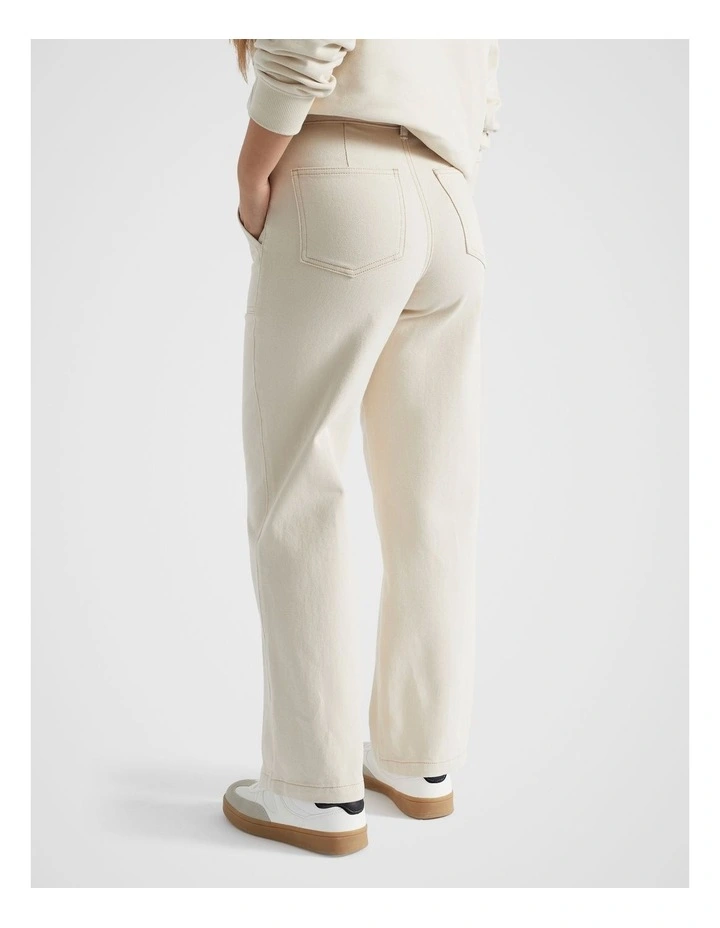 Denim Carpenter Pant in Stone